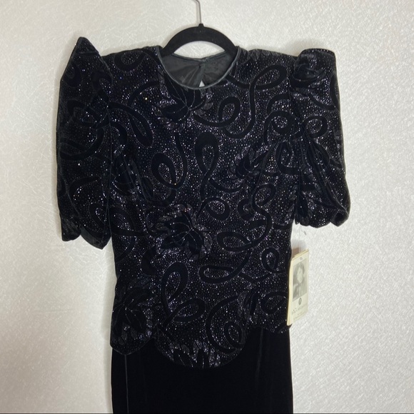 Vintage McClintock Glitter Velvet Dress - Picture 11 of 13